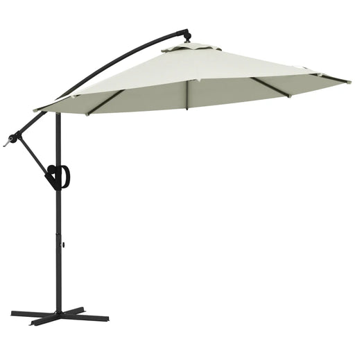 Image of a cream hanging umbrella