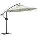 Image of a cream hanging umbrella