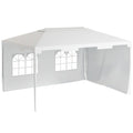 Image of an Outsunny 3x4 Gazebo With Sides, White