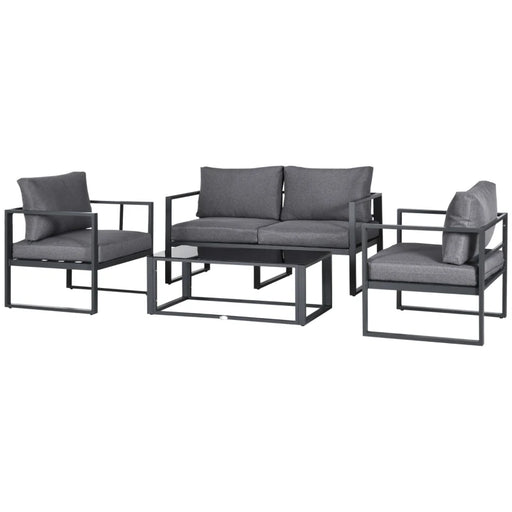 Image of an Outsunny 4 Seat Outdoor Conversation Sets, Grey