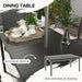 Image of an Outsunny 6 Seat Outdoor Dining Set, Dark Grey