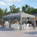 Image of an Outsunny 6 x 3 Pop Up Gazebo With Mesh Sides, Dark Grey