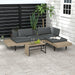 Image of an Outsunny Corner Garden Sofa Set With Table