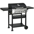 Gas BBQ 3 Burner With Side Burner Outsunny