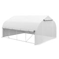 Image of a white Polytunnel greenhouse