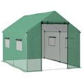 Image of a green 3 by 2 Meter Outsunny Walk In Greenhouse