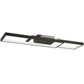 Modern Dimmable LED Ceiling Light With Remote And Wall Control For Lounge Or Bedroom Black AOSOM