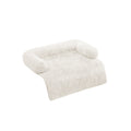 Cloud White Dog Sofa Bed for Medium Dogs 110 x 95 cm Plush and Comfy Design by Feandrea