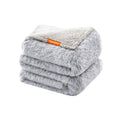 XXL Grey Ombré Waterproof Dog Blanket Soft Washable Pet Throw for Sofa or Bed by Feandrea