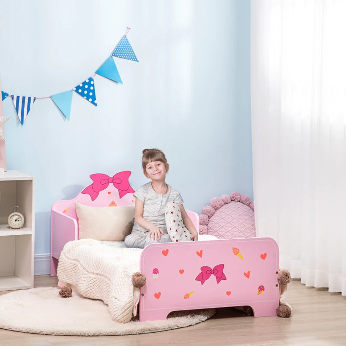 Pink Princess Toddler Bed (3-6 Years): 143x74x59cm, Patterns