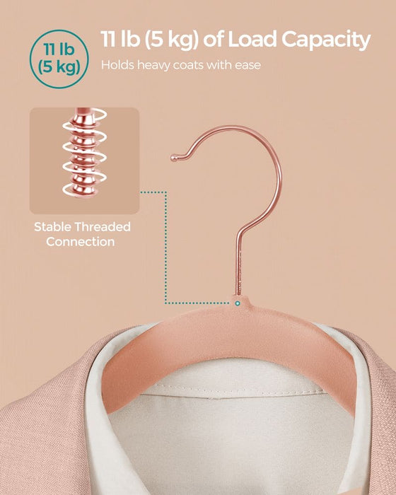 Songmics Pink Velvet Clothes Hangers (Pack of 50)