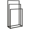 Freestanding Towel Rack for Quick Drying and Storage in Small Bathrooms Black Homcom
