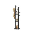 Freestanding Coat Rack Stand with Hooks and Storage Shelves for Hallway by Vasagle