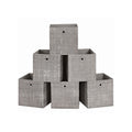 Set of 6 Foldable Non Woven Storage Boxes with Handles for Wardrobe and Shelves by Songmics