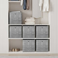 Set of 6 Foldable Storage Boxes with Handles Non Woven Fabric Organisers by Songmics