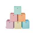 Set of 6 Fabric Storage Cubes 26 x 26 x 28 cm for Organising Shelves and Units by Songmics