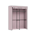 Collapsible Fabric Wardrobe with Shelves and Zipper Cover for Bedroom Storage by Songmics