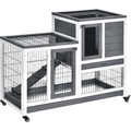 Indoor Rabbit Hutch With Run Pawhut