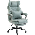 Office Chair for Big and Tall Adults with High Back Support and Footrest Light Blue