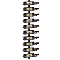 10 Tier Wall Mounted Wine Rack Steel Holds 10 Bottles for Kitchen Dining Room Home Bar Black by HOMCOM