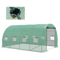 Large Polytunnel Greenhouse With Built In Sprinkler System For Garden Growing Green