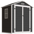Garden Shed with Lockable Door for Secure Tool Storage and Weather Protection Black Outsunny