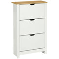 HOMCOM Slim Shoe Cabinet for Hallway, White Homcom
