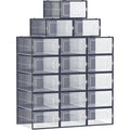 Stackable Shoe Storage Boxes, 18 Pack (UK Size 9) Songmics
