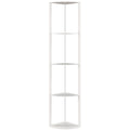 5 Tier LED Floor Lamp With Adjustable Shelves And Remote Control For Living Room White