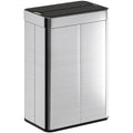 Sensor Kitchen Bin 55L Hands Free with Slim Space Saving Design Silver Tone Homcom