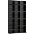 Tall Slim Media Storage Shelf with Adjustable Shelves for CDs DVDs Blu-rays