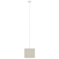 White Linen Wave Pendant Light Shade E27 Ceiling Lamp for Living Room Bedroom by HOMCOM
