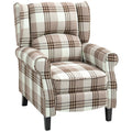 Brown Manual Reclining Chair with 160 Degree Adjustable Back and Footrest by HOMCOM