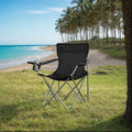 Set of 2 Folding Camping Chairs with Armrests and 120 kg Weight Capacity by Songmics