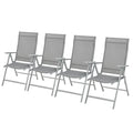 Folding Garden Chairs Set 4 With Adjustable Breathable Mesh Backrest by SONGMICS Songmics