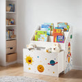 Kids Toy Storage Rack and Bookshelf with 3 Shelves for Playroom Organisation by Songmics