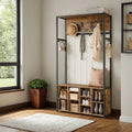 Entryway Hall Tree with Coat Rack Shoe Bench and Storage Shelf for Hallway by Vasagle VASAGLE