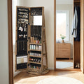 Freestanding Jewellery Cabinet with Full Length Mirror and 360 Degree Swivel by Songmics