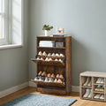 Shoe Storage Cabinet with Adjustable Dividers Holds 8 to 12 Pairs by Vasagle