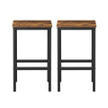 Set of 2 Industrial Bar Stools with Footrest for Kitchen or Dining Area by Vasagle VASAGLE