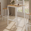Tall Bar Table For Small Spaces β 120x60cm, 100 kg Capacity, Steel Frame White & Oak VASAGLE