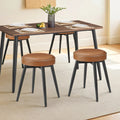 Set of 2 Upholstered Kitchen Bar Stools with Synthetic Leather Seats by Vasagle