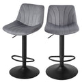 Set of 2 Swivel Adjustable Bar Stools with Backrests and Footrest Support by Vasagle VASAGLE