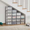 Stackable Clear Shoe Storage Boxes Pack of 18 Durable Space Saving Organisers by Songmics