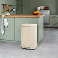 50L Stainless Steel Kitchen Bin with Soft Close Lid and Pedal Design by Songmics