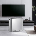 60L Dual Compartment Kitchen Bin with Lids and Pedal Operation for Easy Sorting by Songmics