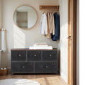 Wide Fabric Chest of Drawers with 5 Storage Units for Bedroom or Living Room by Songmics