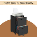 Rolling File Cabinet with 2 Drawers and A4 Hanging Rail for Home Office by Vasagle