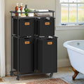 150L Rolling Laundry Hamper with Wheels and Removable Bags for Sorting Clothes by Vasagle