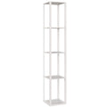 Modern LED Floor Lamp With Shelves And Remote Control Ideal For Living Room Or Office White